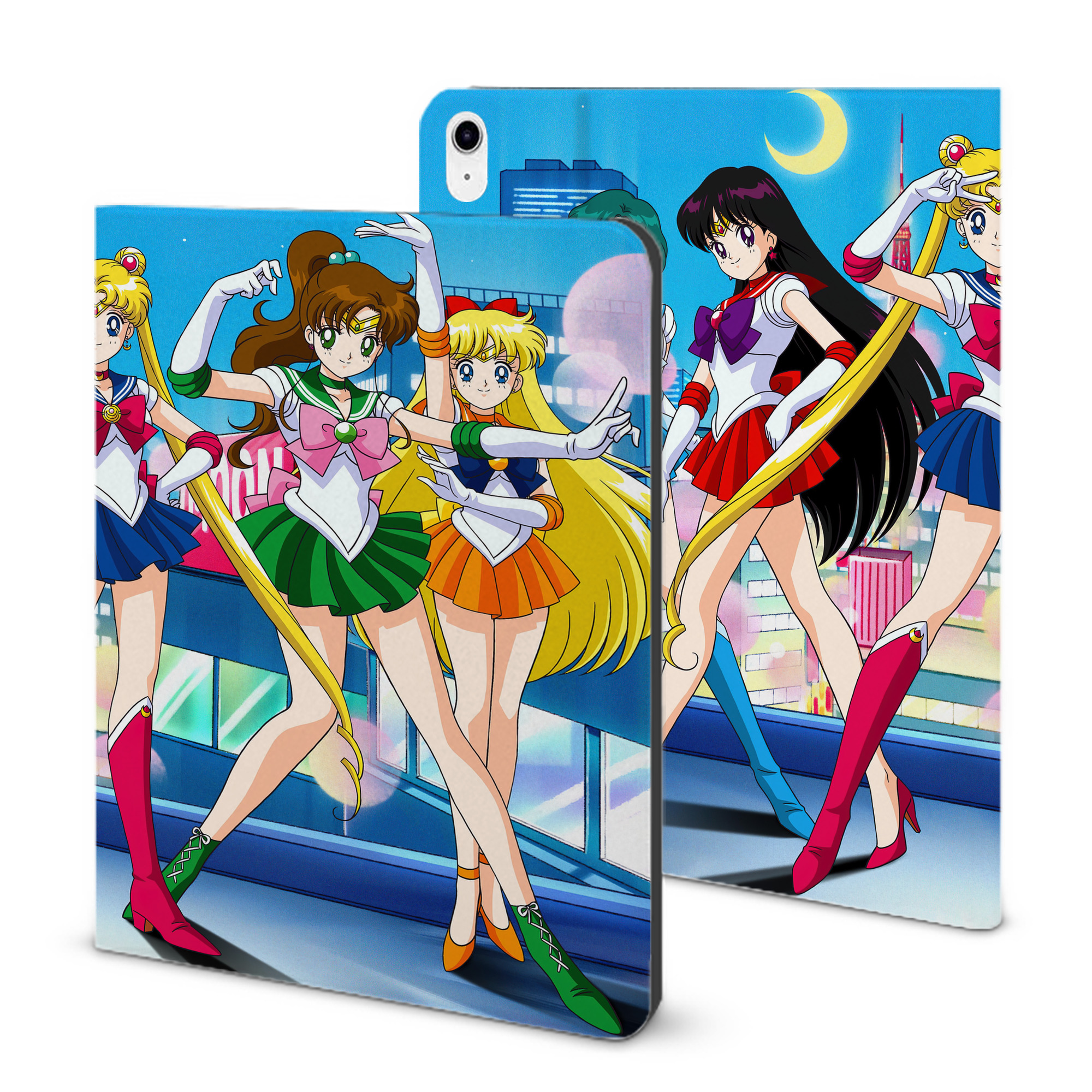 （画像用） 美少女戦士セーラームーン Sailor Moon IPad ケース ブック型 PUレザー TPU 耐衝撃 軽量 薄型 ペン収納なし 全面保護 IPad 各モデル対応
